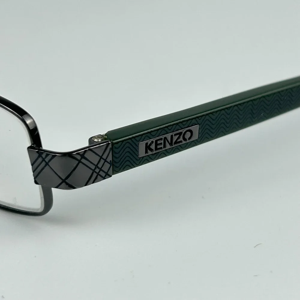 Kenzo KZ 4075 Womens‎ Eyeglasses Frame Rectangular Dark Green Metal 51-17-140mm